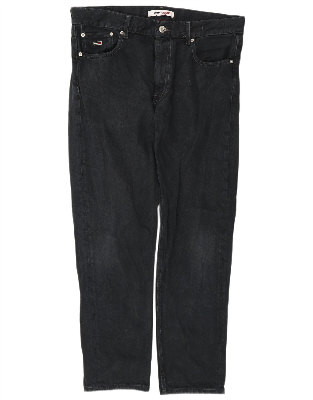 Jeans affusolati regolari da uomo Tommy Hilfiger W32 L30 cotone nero