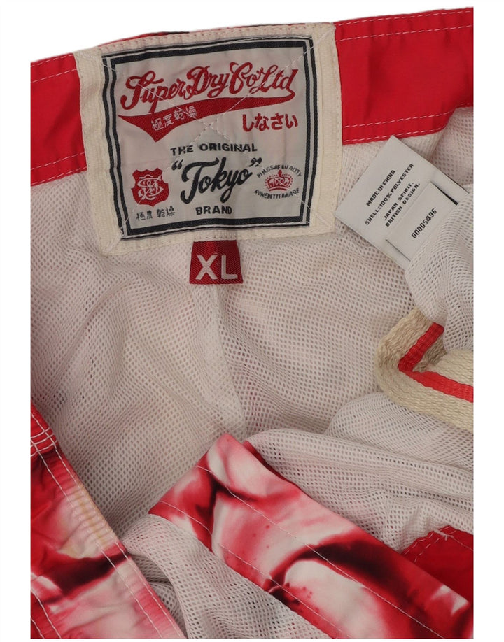 Pantaloncini da bagno grafici da uomo Superdry XL poliestere rosa floreale