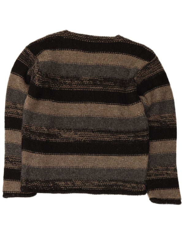 Maglione da uomo con scollo a V Carrera, acrilico a righe grandi multicolori