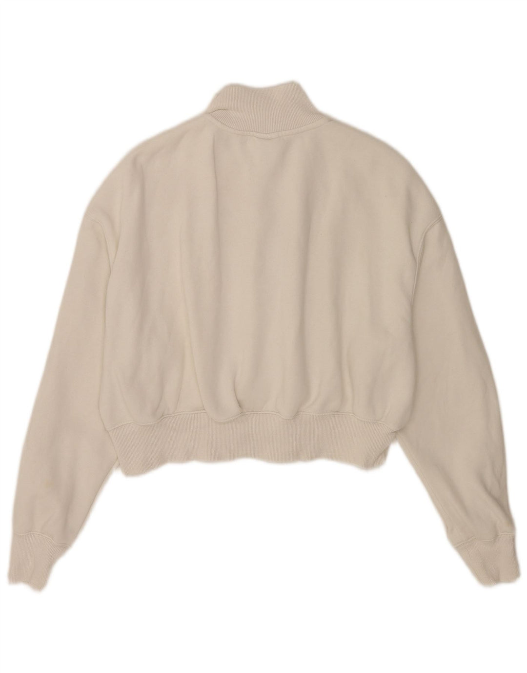 Felpa Nike da donna oversize con collo corto e zip, maglione UK 10, piccola, bianca