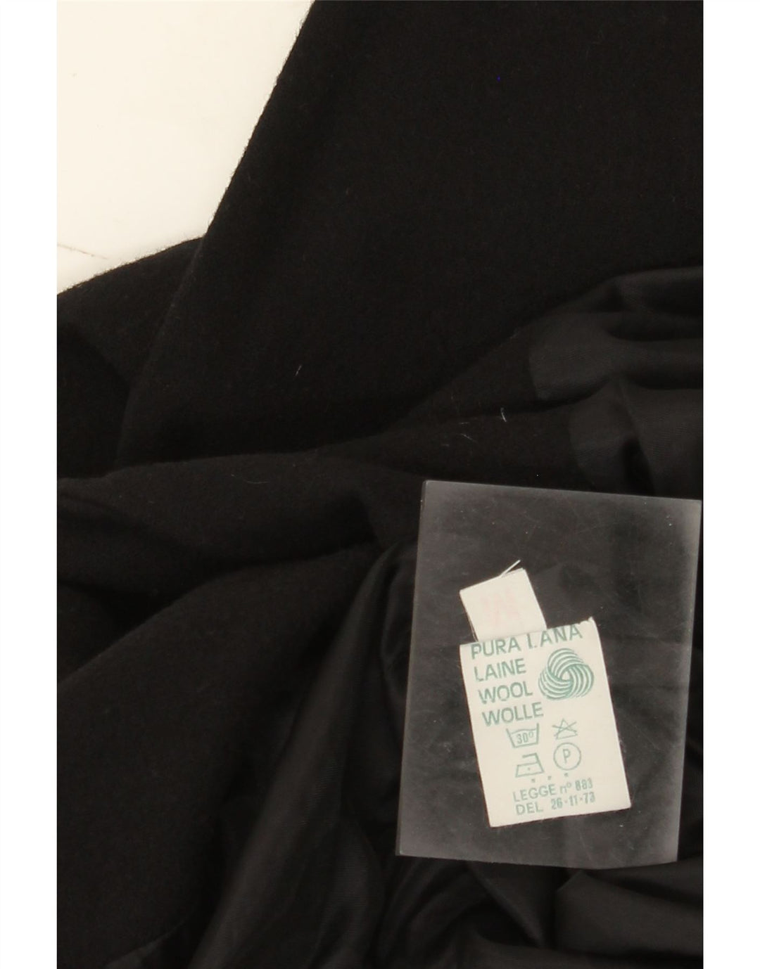 Giacca blazer vintage da donna a 1 bottone UK 14 lana nera media