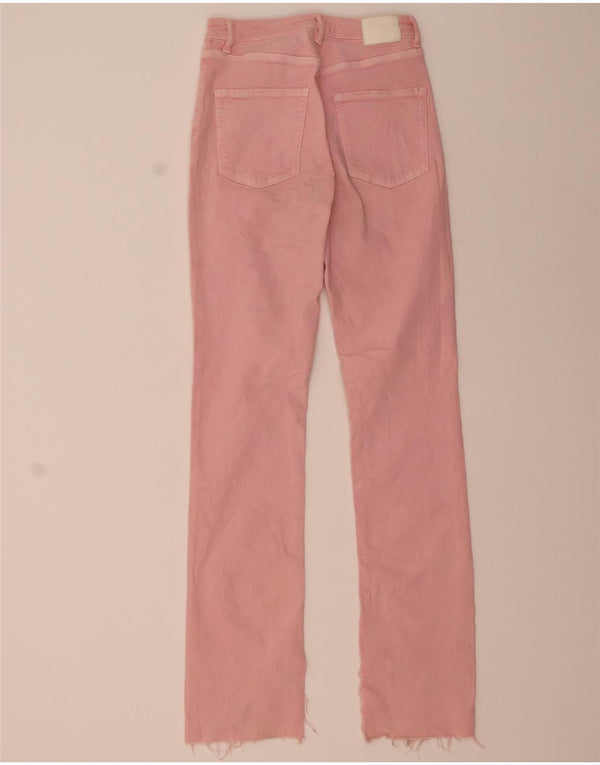 Jeans slim da donna ZARA EU 36 XS W26 L34 cotone rosa