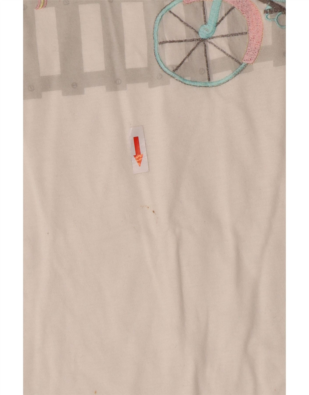 T-shirt grafica da donna vintage Top IT 44 cotone bianco medio