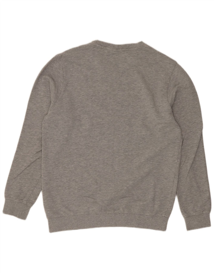 Felpa grafica da uomo Fila Maglione grande in cotone color block grigio
