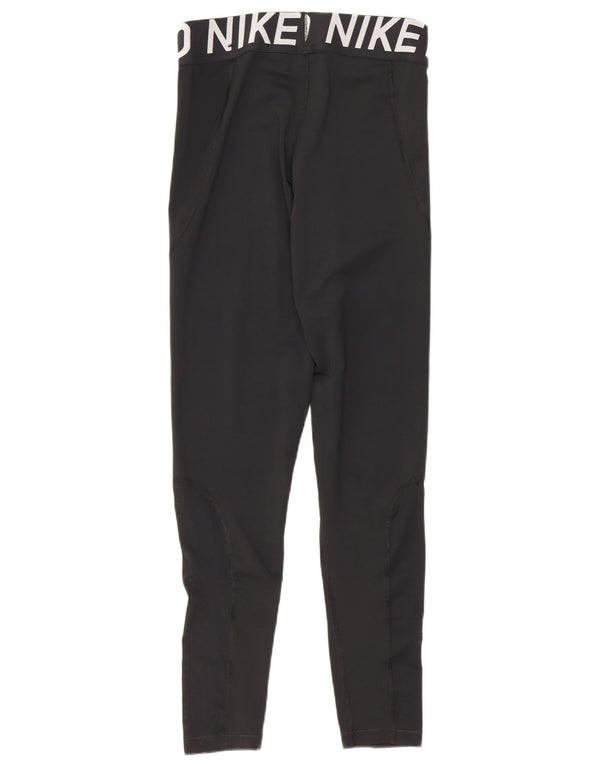 Leggings grafici Nike Dri Fit per ragazze 10-11 anni poliestere nero medio
