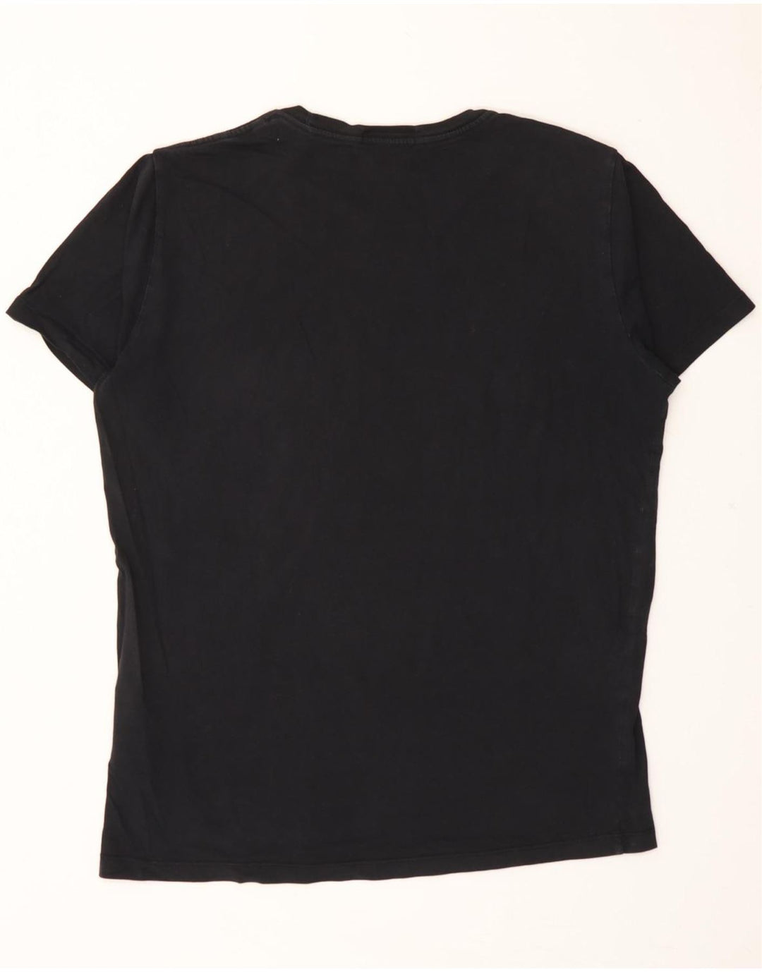 REPLAY Mens Superior Graphic T-Shirt Top Medium Black Cotton Vintage Replay and Second-Hand Replay from Messina Hembry 
