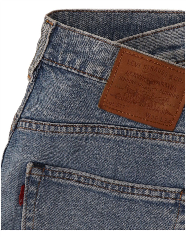 Levi's Uomo 511 Jeans slim effetto consumato W30 L34 Blu
