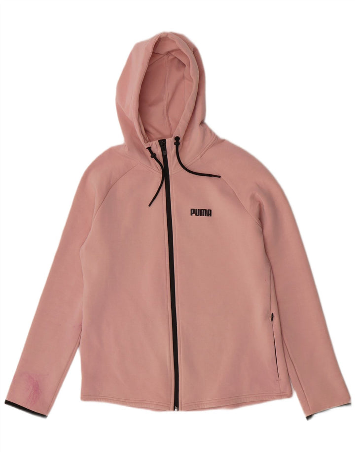 Felpa con cappuccio e zip da donna Puma UK 14 Large Rosa