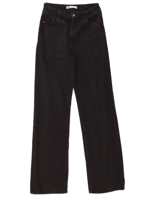 Jeans Zara da donna a gamba larga EU 36 XS W26 L32 Nero