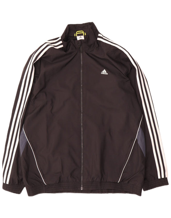 Giacca da tuta da uomo Adidas UK 46/48 XL Poliestere color block nero
