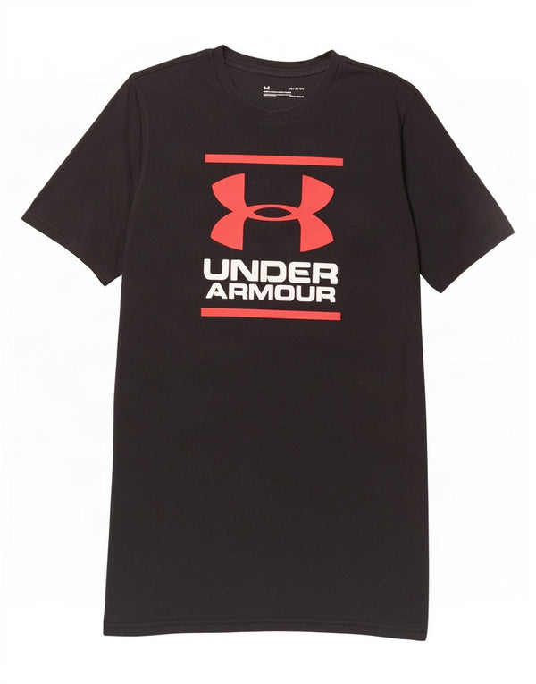 T-shirt grafica da uomo Under Armour Heat Gear, vestibilità ampia, piccola, nera