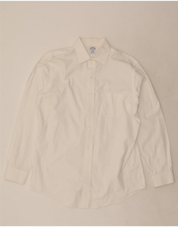 Camicia Regent da uomo Brooks Brothers taglia 16 4/5 grande cotone bianco