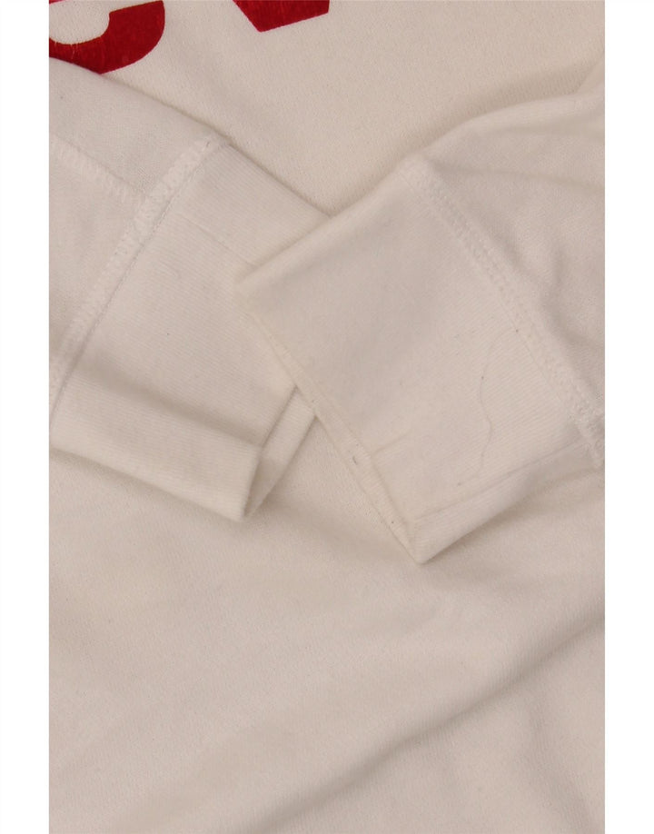 Felpa oversize da donna LEVI'S UK 10 piccola in cotone bianco