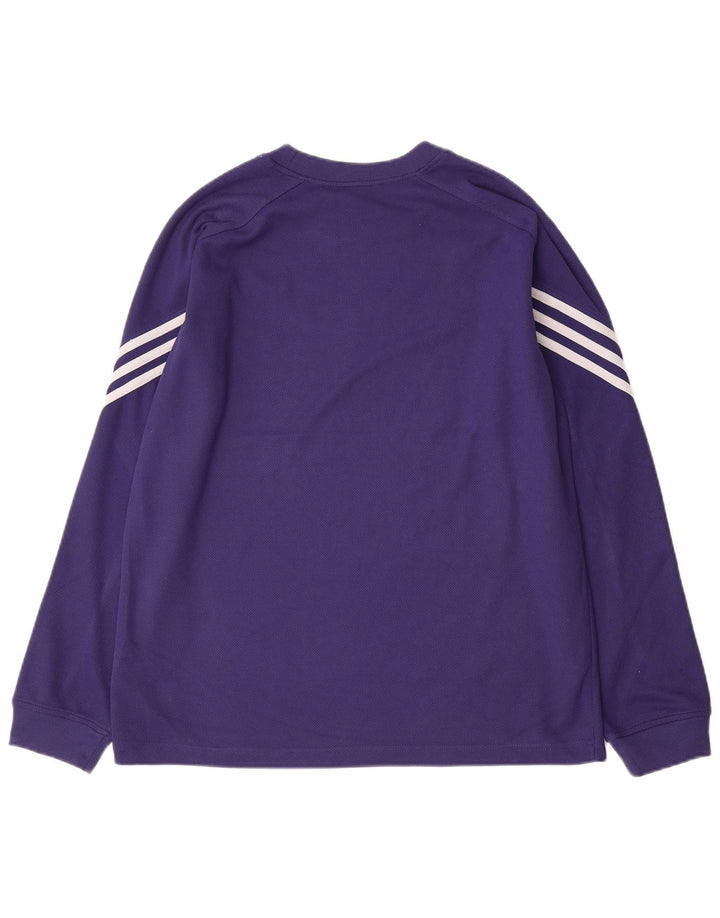 Top Adidas da uomo a manica lunga in poliestere viola medio