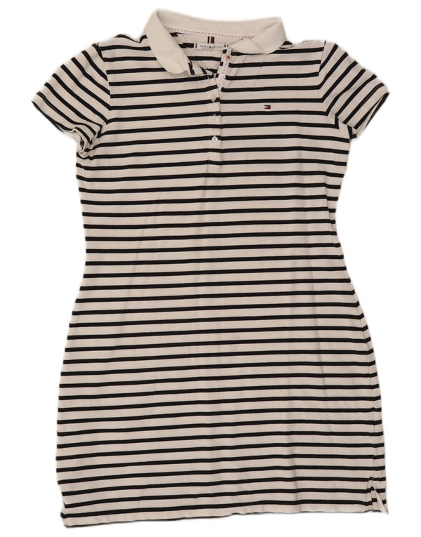 Abito polo da donna Tommy Hilfiger UK 18 XL cotone a righe bianche