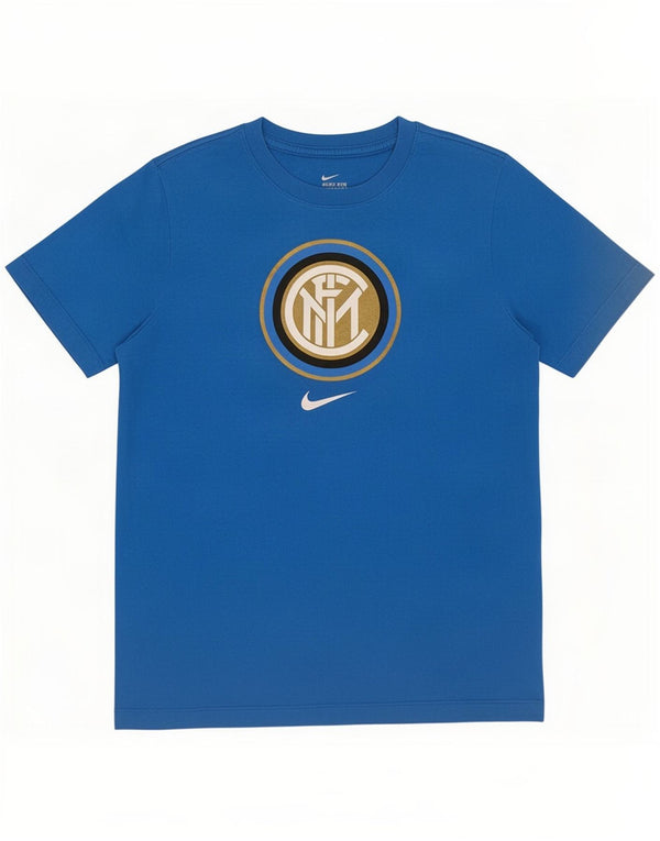 T-shirt grafica Nike da ragazzo Inter Milan 13-14 anni XL in cotone blu