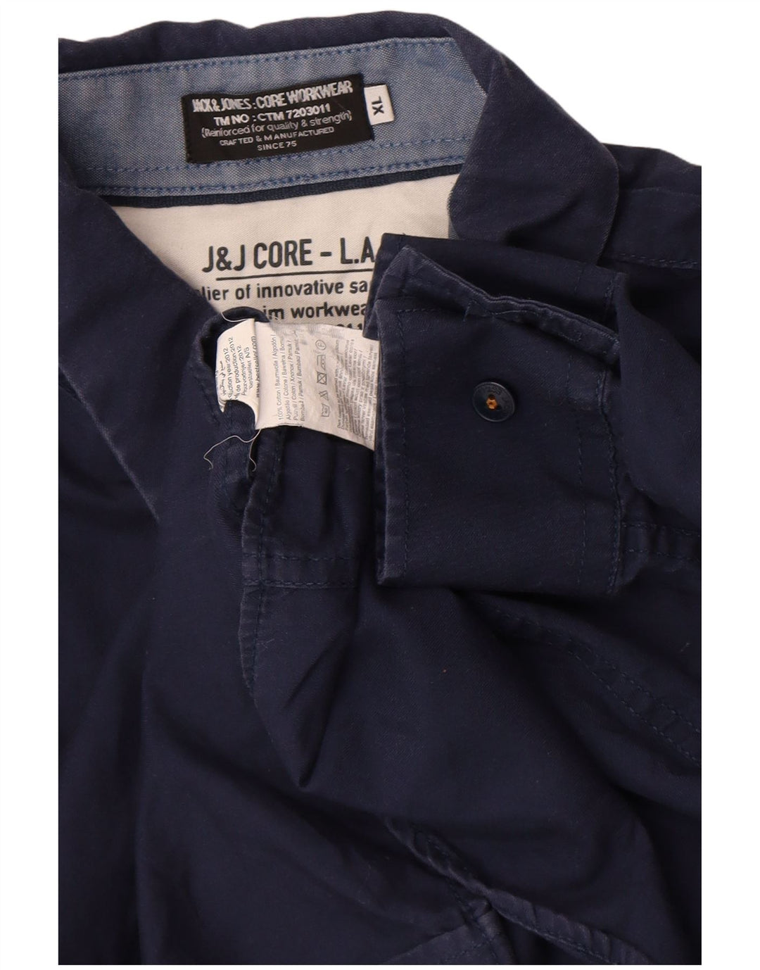 Camicia da uomo Jack & Jones XL in cotone blu navy