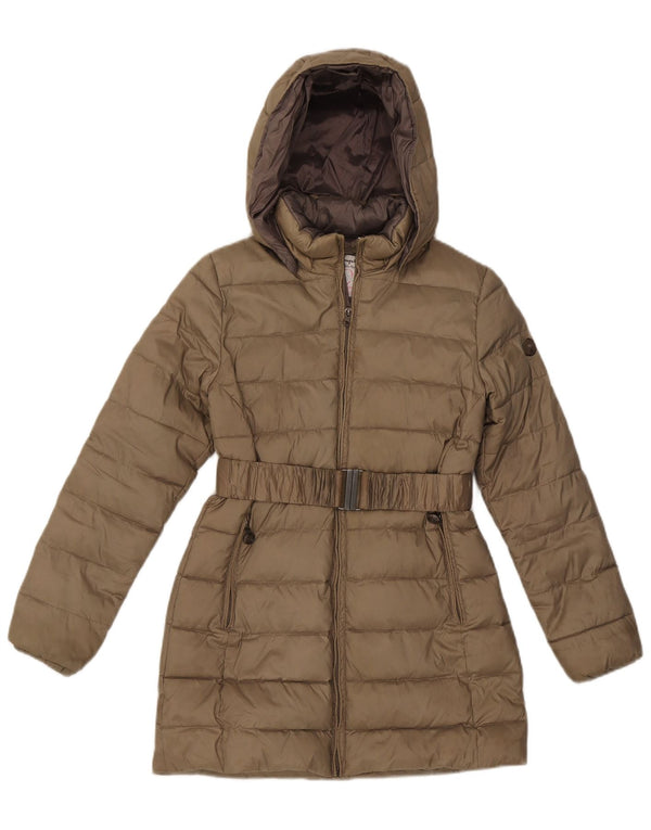 Cappotto imbottito con cappuccio per ragazze Champion 11-12 anni Poliestere kaki