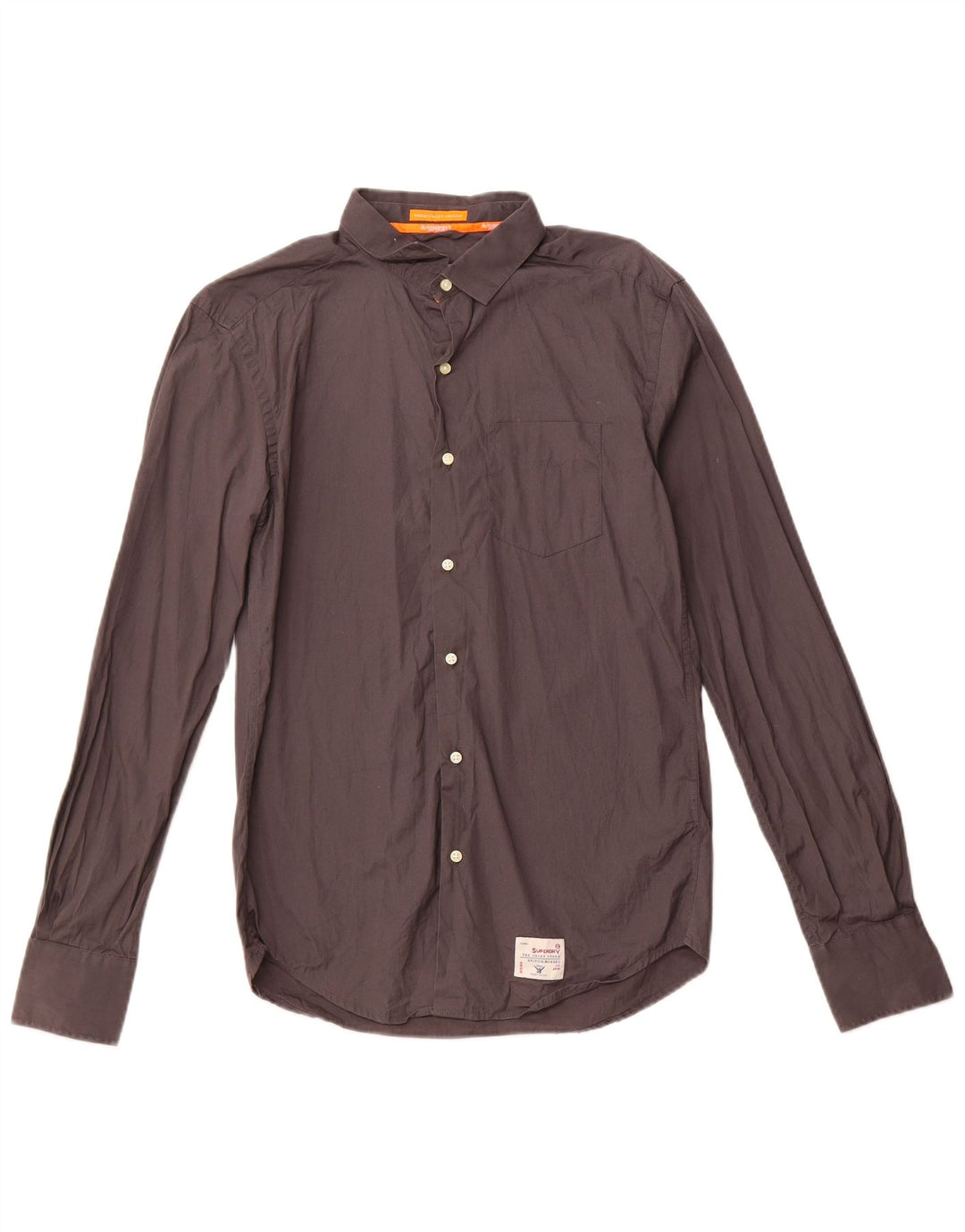 Camicia da uomo SUPERDRY in cotone grigio medio