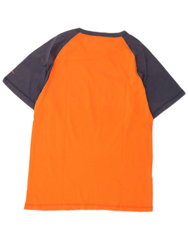 T-shirt grafica da uomo Champion Top XL in cotone color block arancione