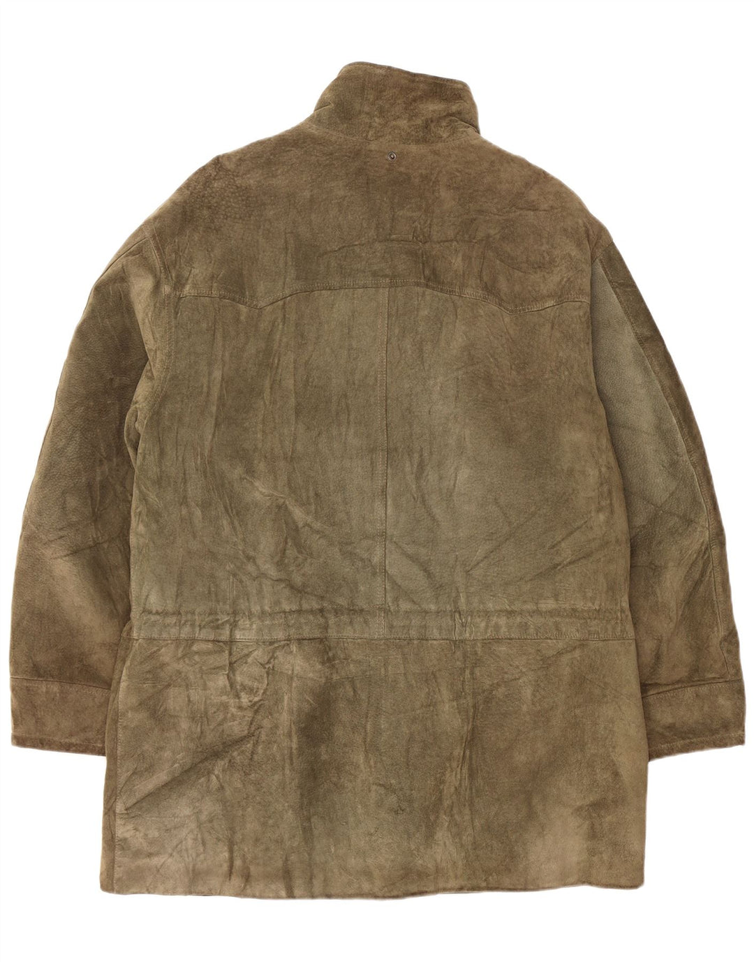 Montgomery vintage da donna in pelle scamosciata UK 42 XL Cachi