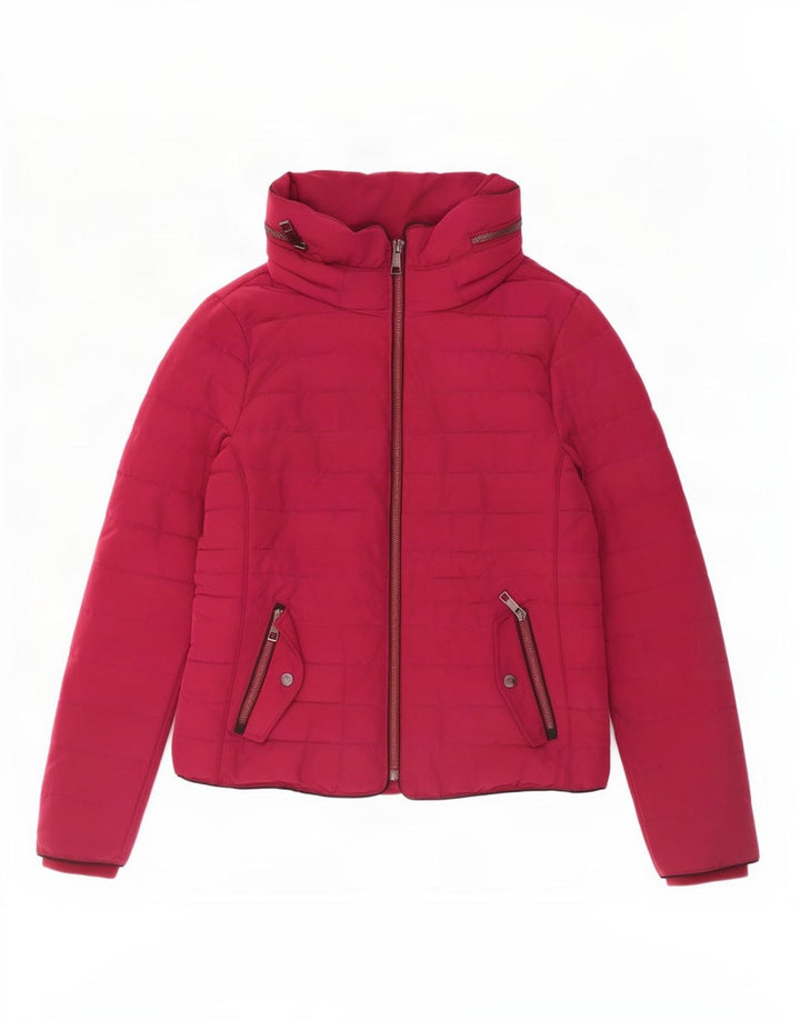 Giacca imbottita da donna Marks & Spencer UK 12 poliestere rosa medio