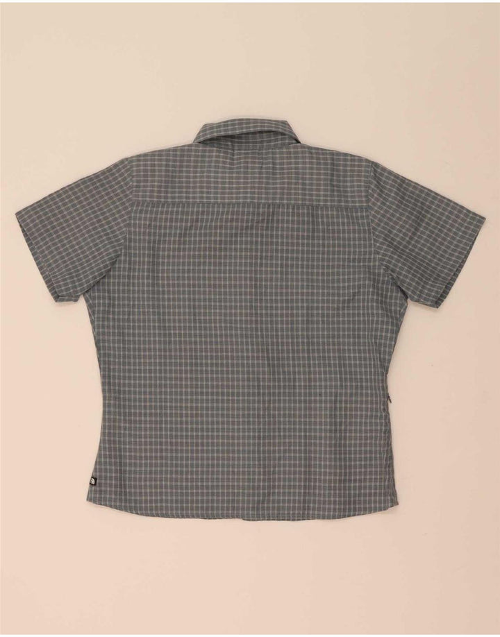 Maglietta a maniche corte da donna The North Face UK 14 Poliestere a quadri grigio medio