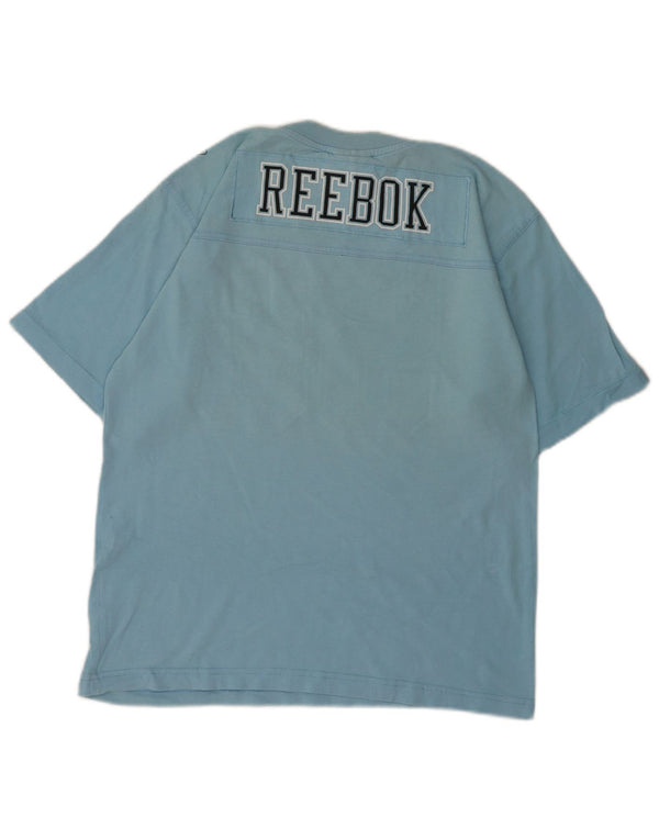 T-shirt grafica da uomo Reebok Top Small in cotone blu