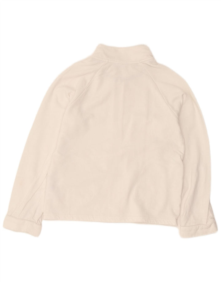 Giacca da tuta da donna Adidas UK 12 cotone bianco medio