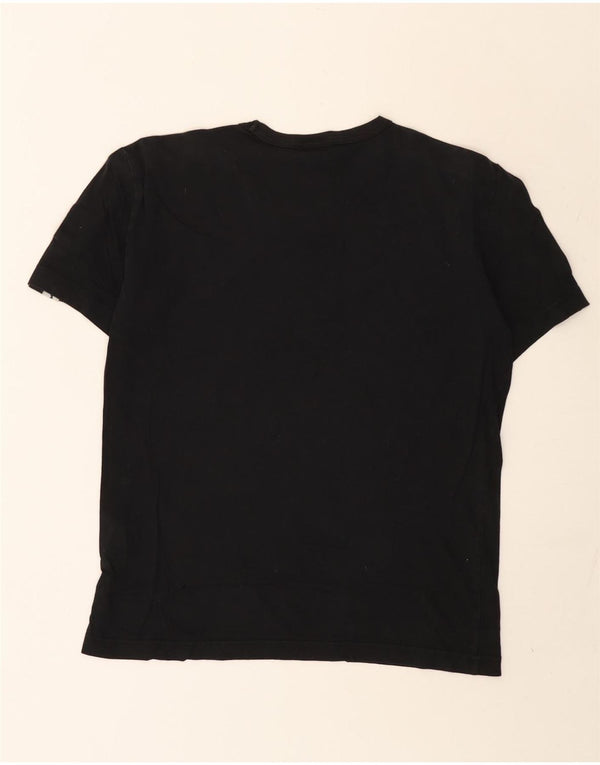 T-shirt grafica da uomo Champion Top Small in cotone color block nero