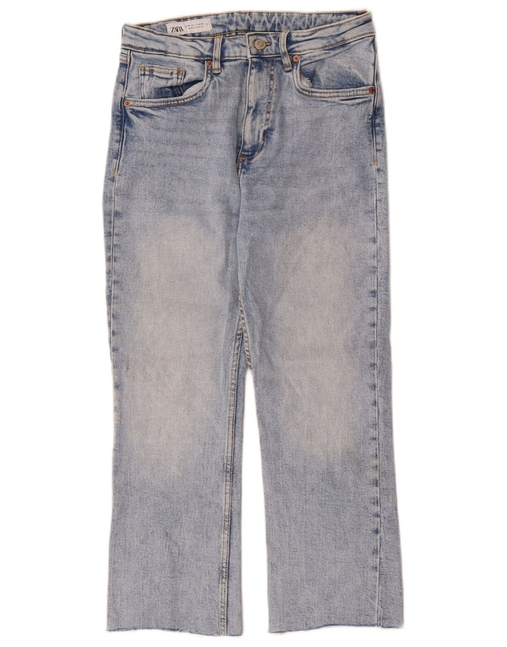 Jeans corti da donna Zara EU 38 piccoli W28 L24 cotone blu