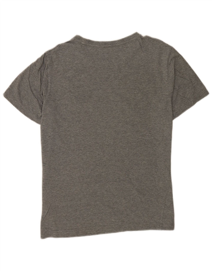 T-shirt grafica da uomo Puma Top in cotone chiazzato grigio medio
