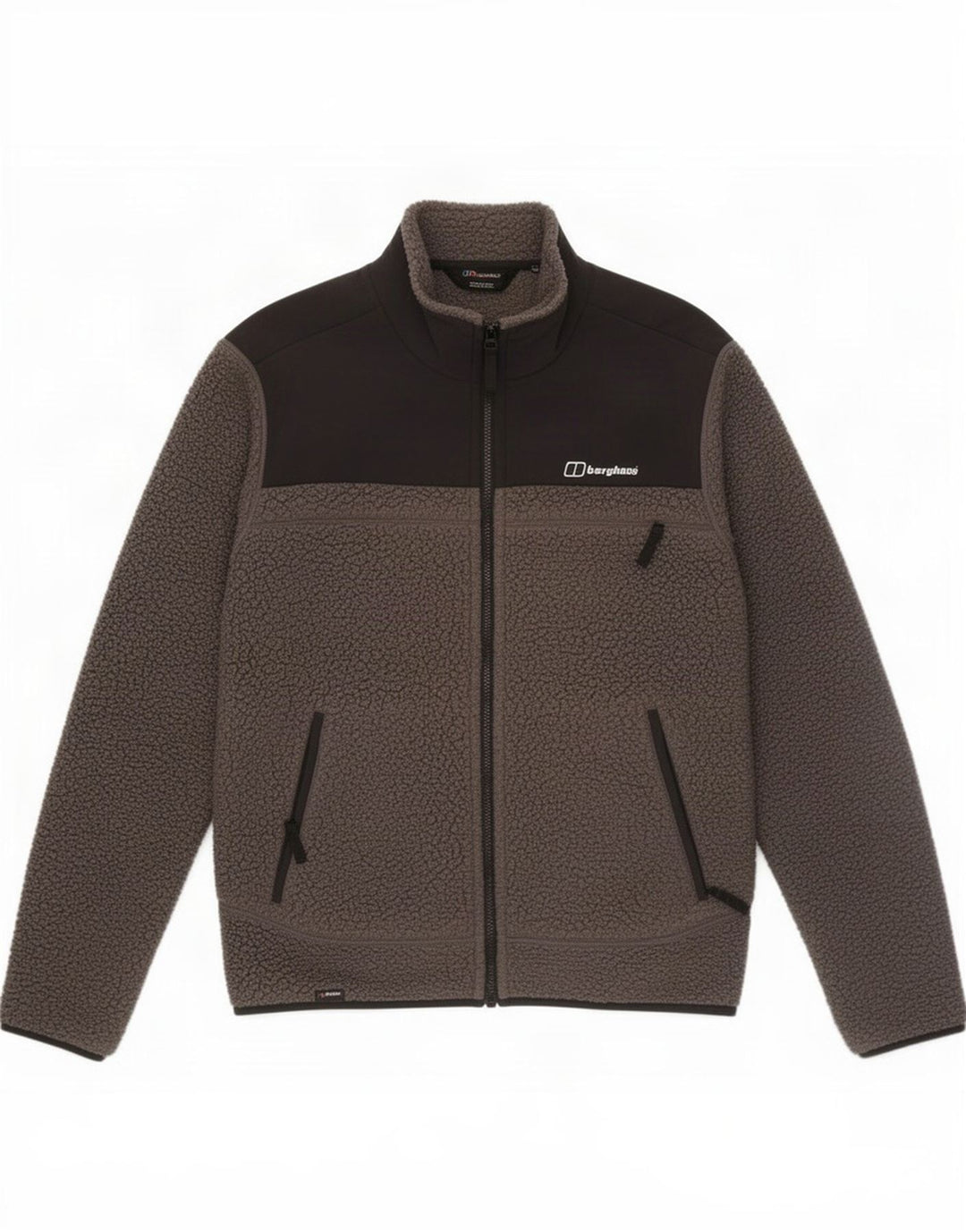 Giacca in pile da uomo Berghaus UK 38 Poliestere color block grigio medio