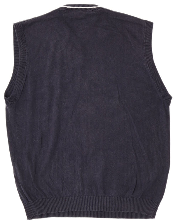 Canottiera da uomo Tommy Hilfiger Canotta grande in cotone blu navy