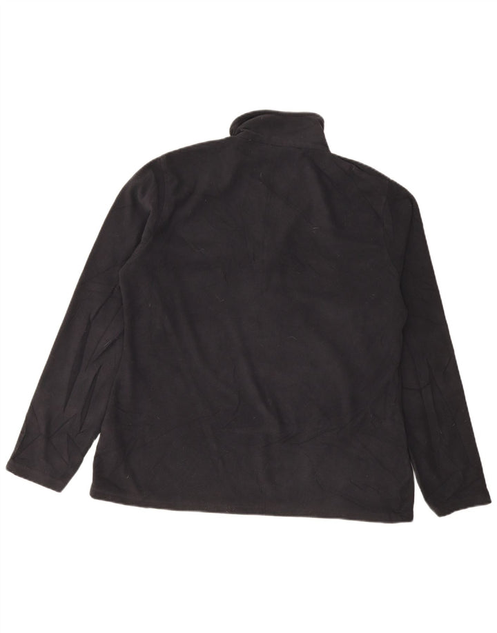 Maglione in pile da donna con collo con zip Warehouse UK 16 grande poliestere nero