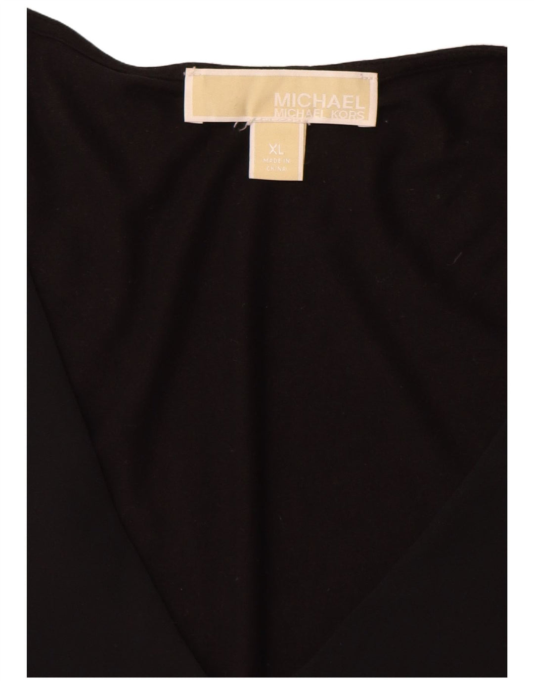 MICHAEL KORS Top da donna manica 3/4 UK 18 XL nero sintetico