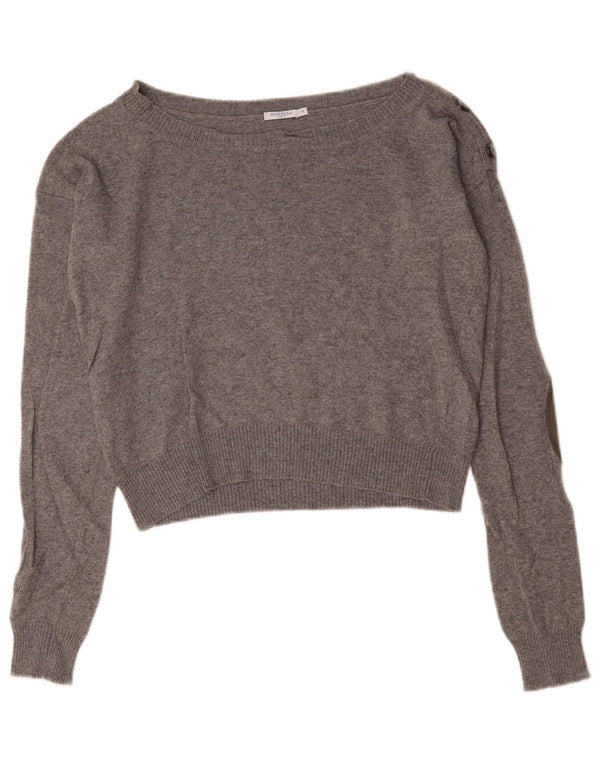 Maglione da donna Marella con scollo a barca corto UK 14 Viscosa grigio medio