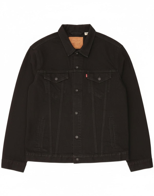 Giacca di jeans da uomo Levi's UK 44 2XL Cotone nero