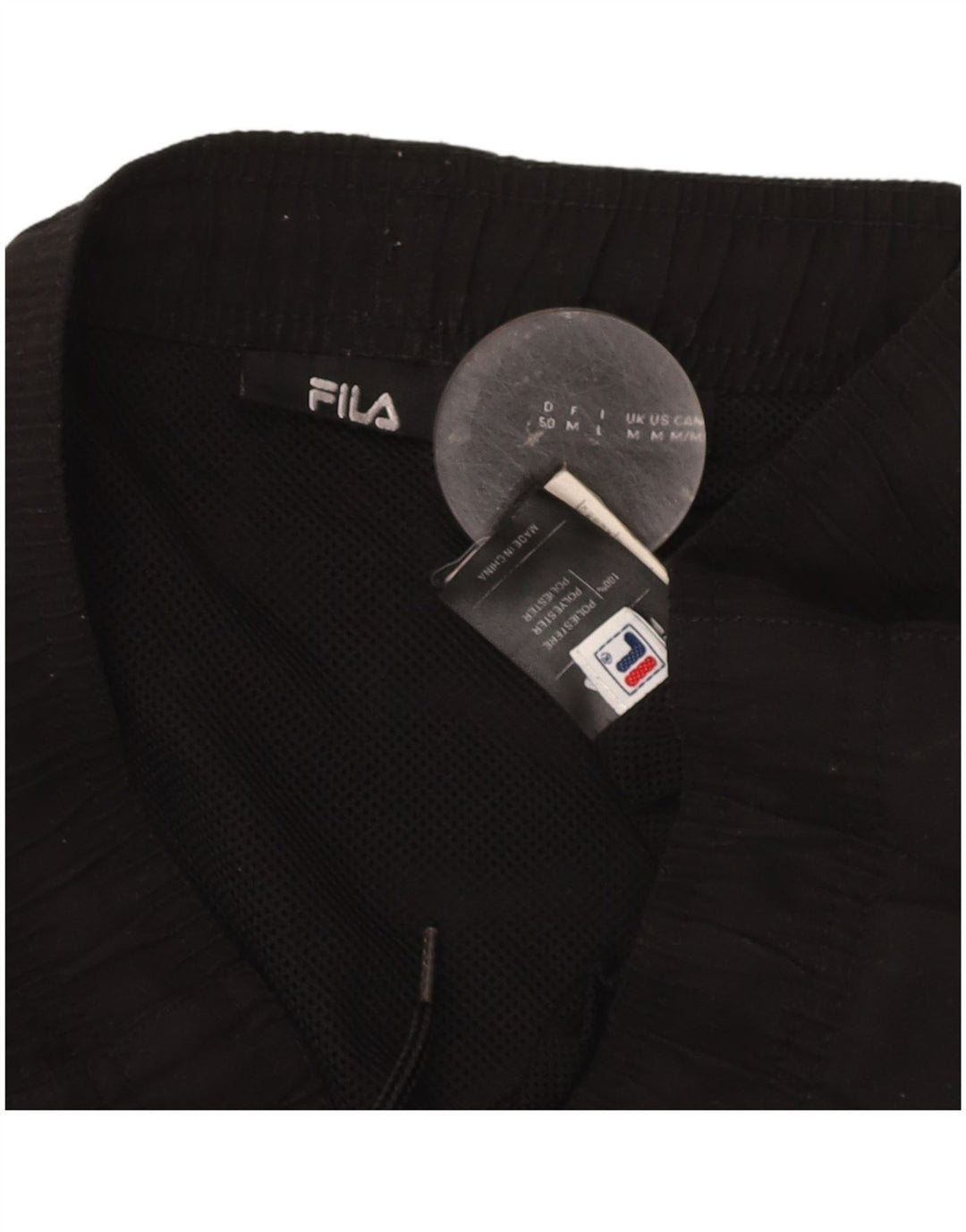 FILA Mens Graphic Sport Shorts Medium  Black Polyester