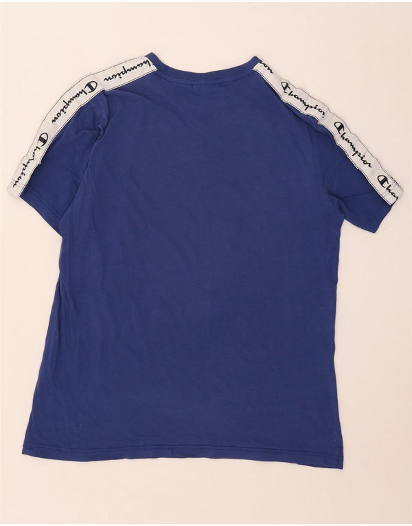 T-shirt grafica da uomo Champion Top XL Blu Colourblock