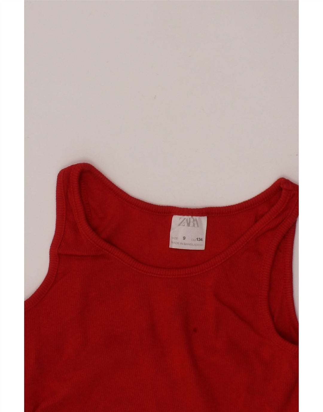 Top Blusa Senza Maniche per Bambina ZARA 8-9 Anni Rosso