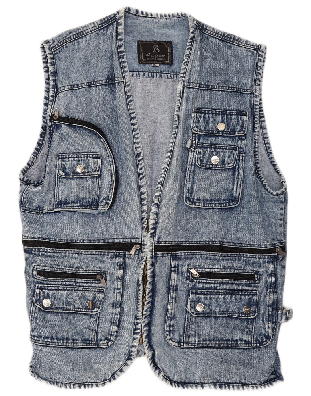 Gilet in denim da uomo VINTAGE UK 44 2XL Blu