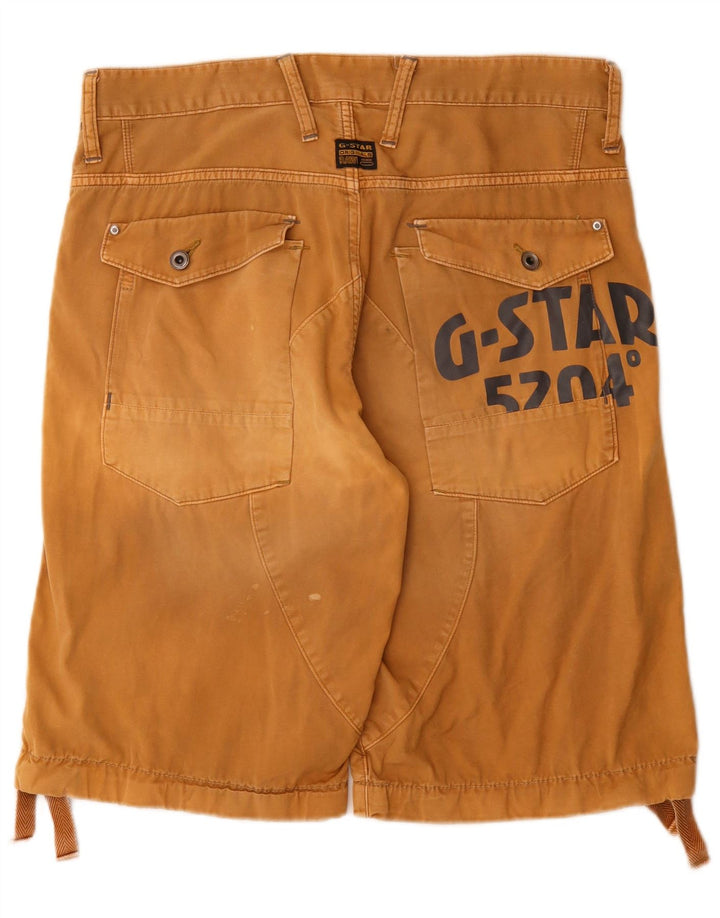 Pantaloncini cargo con grafica da uomo G-Star W34 Large in cotone beige