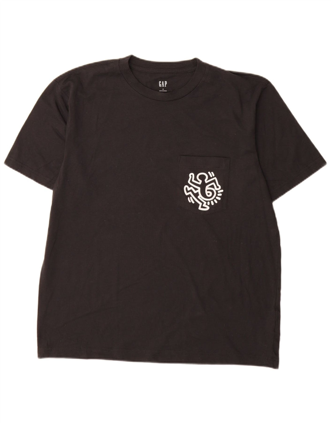T-shirt grafica da uomo Gap Top in cotone nero medio