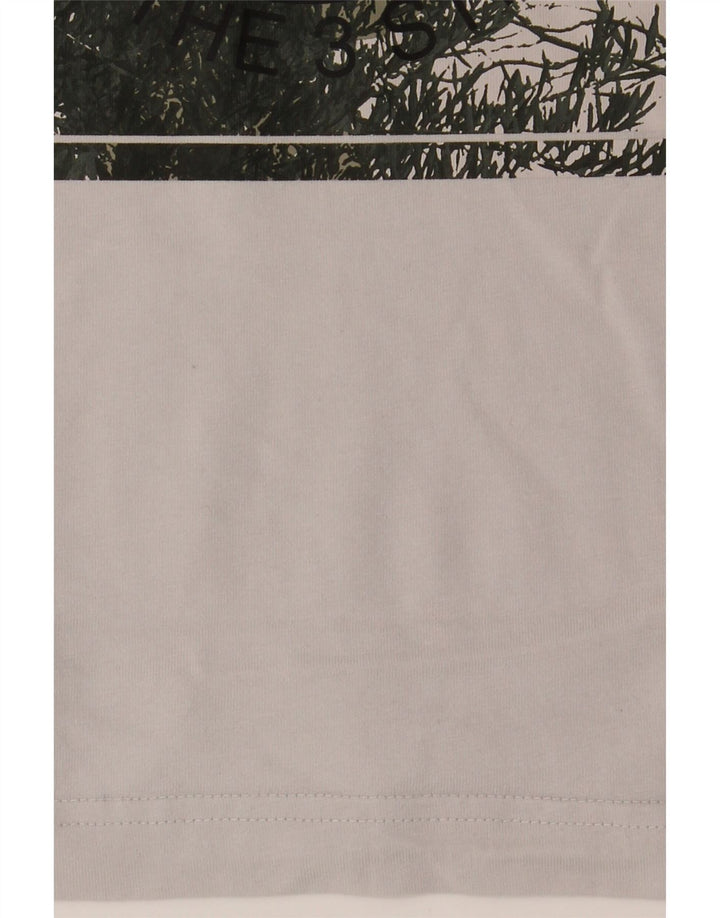 T-shirt grafica da uomo Adidas Top piccola in cotone bianco