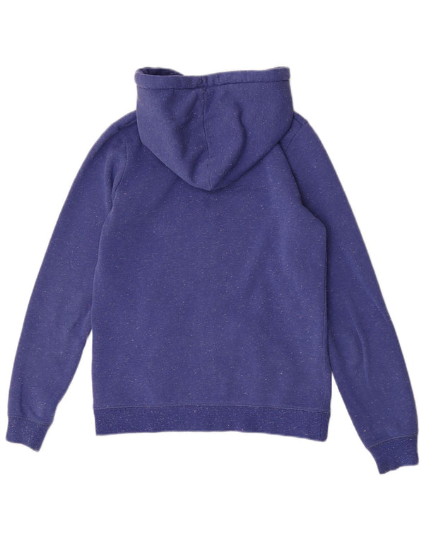 Maglione con cappuccio e zip da donna Animal UK 8 Piccolo cotone screziato blu