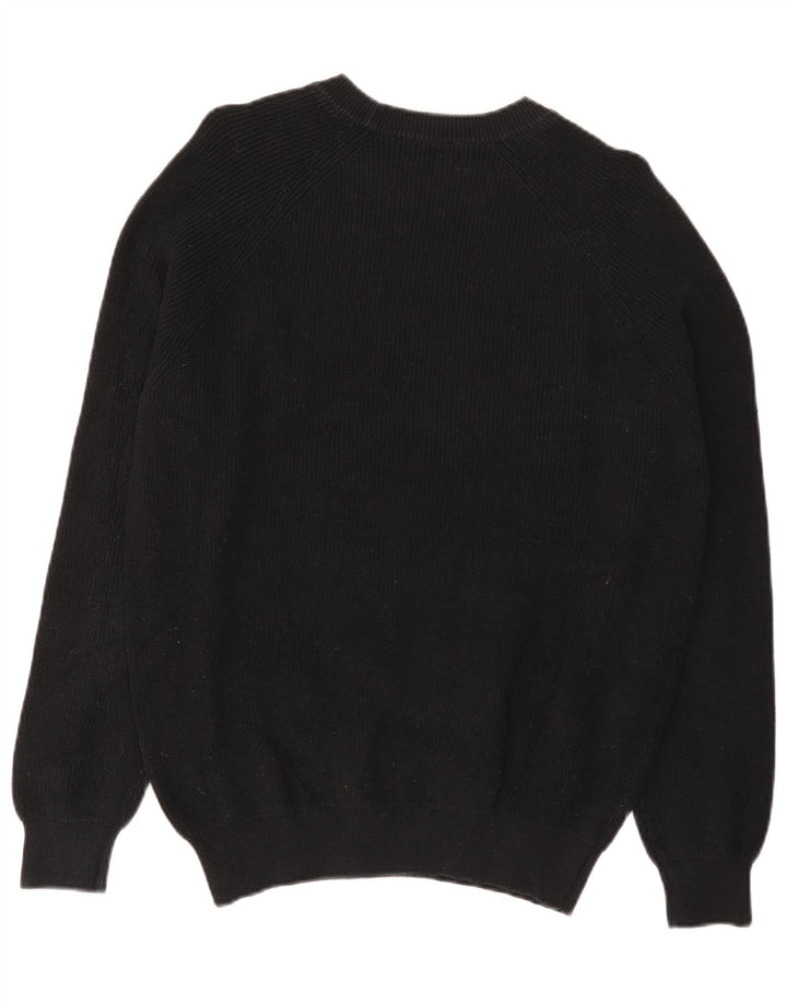 Maglione Zara da uomo con scollo a barca piccolo in cotone nero