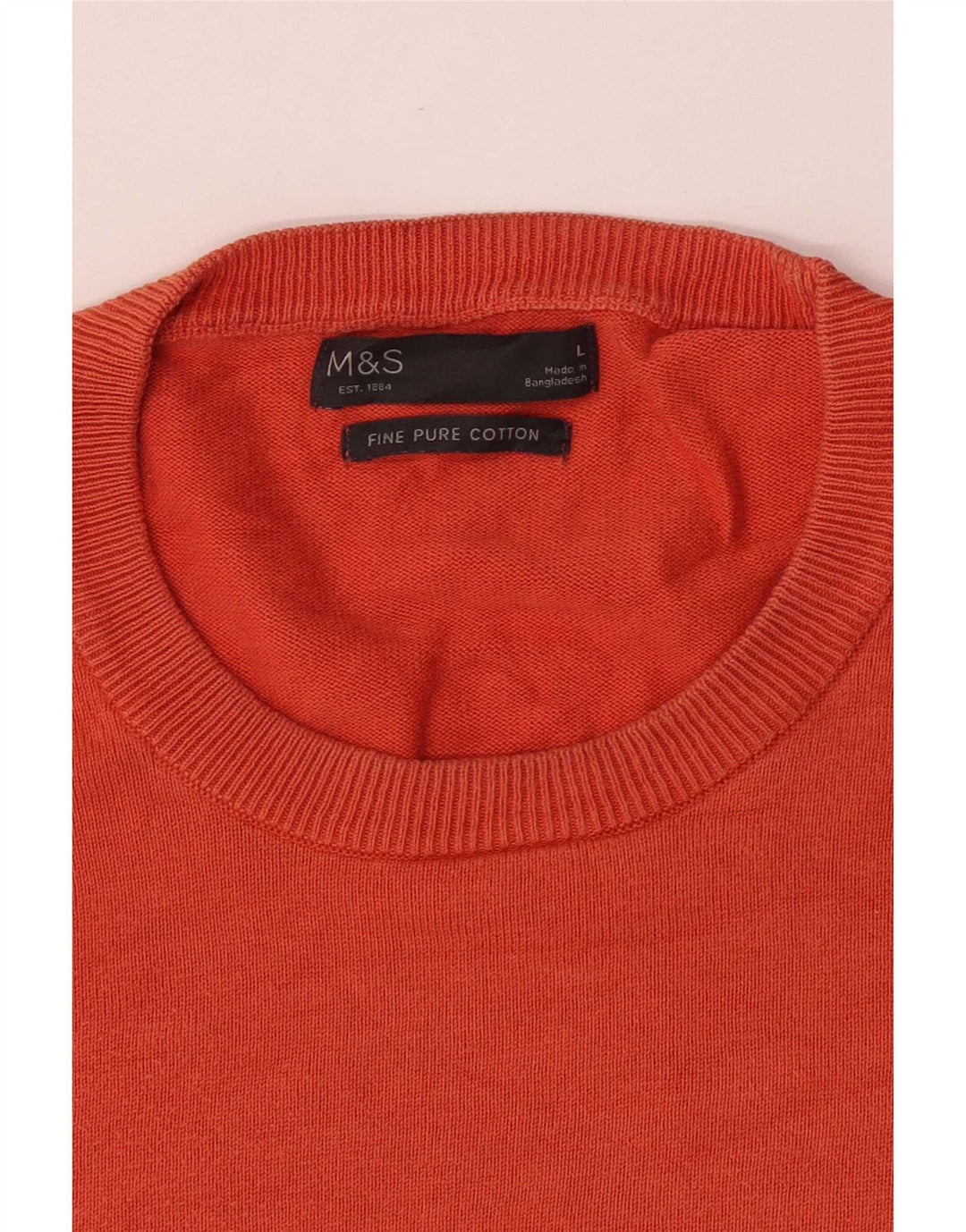 Maglione maglione girocollo da uomo Marks & Spencer grande arancione