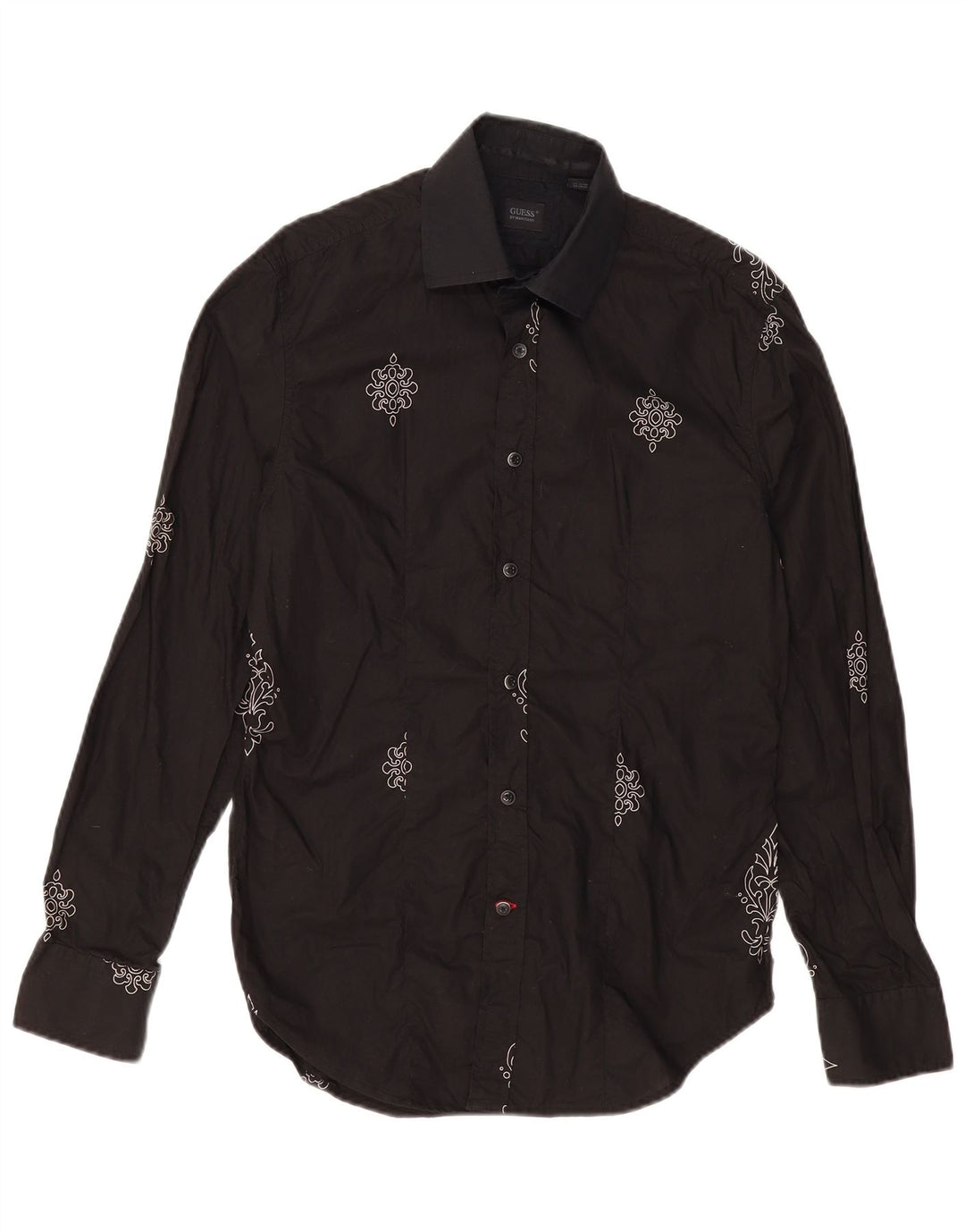 GUESS BY MARCIANO Camicia Uomo Piccola Nera in Cotone Paisley