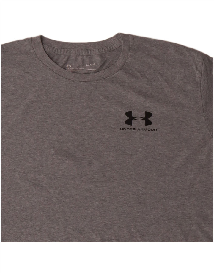 UNDER ARMOUR Maglia termica da uomo a maniche lunghe grande in cotone grigio